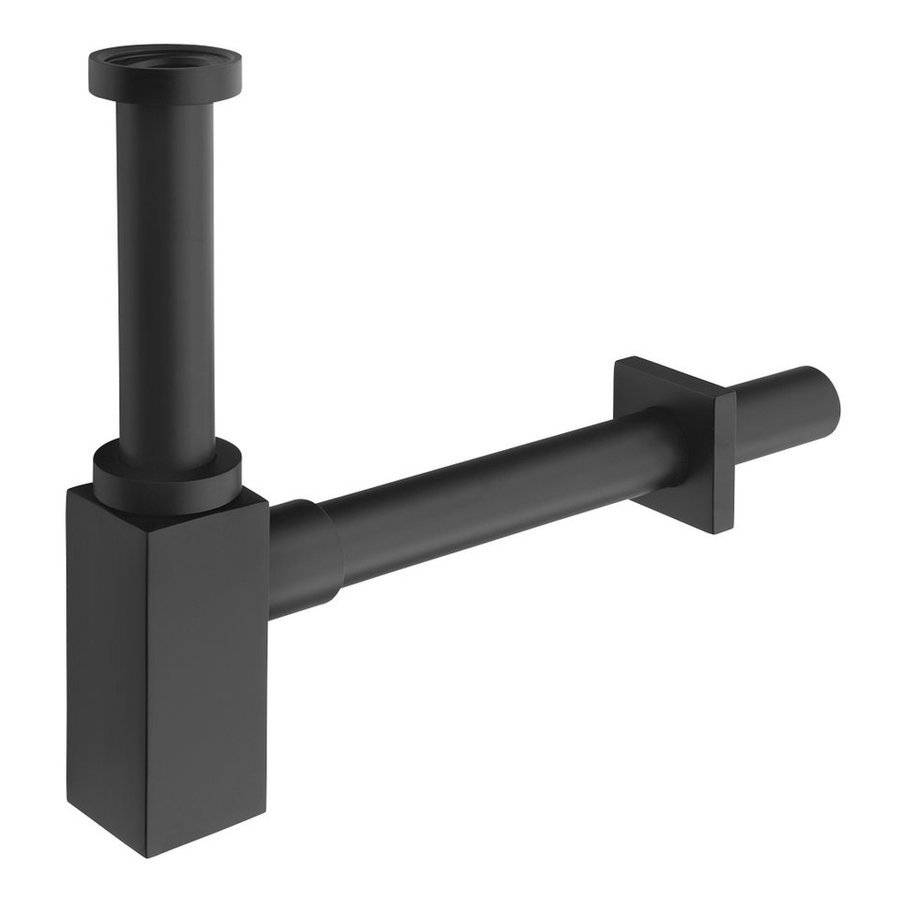 Siphon de lavabo carré 5/4&#8243; (diamètre 32 mm), noir mat Mulhouse 0