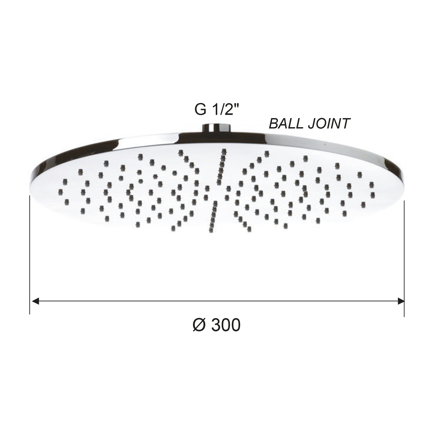 Pommeau de douche, diamètre 300 mm, doré Audincourt 0