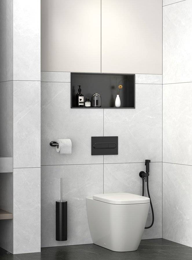 Étagère de douche encastrée DENBO, 510 x 270 mm, acier inoxydable, bronze Belfort 0