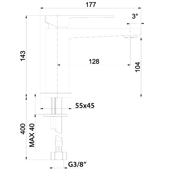 SPECTRE Mitigeur de lavabo, blu notte Rixheim 0
