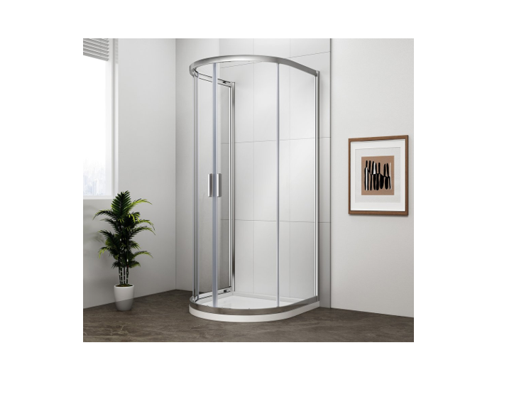 Cabine de douche EASY en D 1000x1000mm, verre transparent Belfort