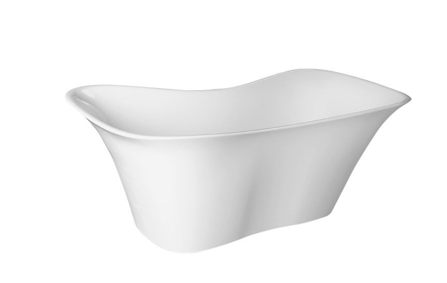 Baignoire îlot FLORA en marbre moulé 180 x 80 x 67 cm, blanche Kingersheim 0