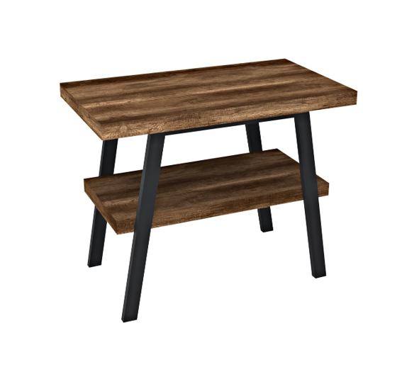 Table vasque TWIGA 100x72x50 cm, noir mat/chêne foncé Kingersheim