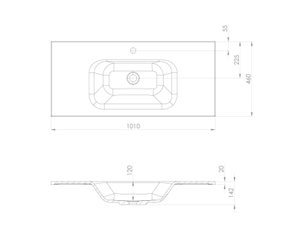 CAPTURE DECRAN 2025 06 26 153329 | Vitrine Banyo Lavabo en marbre coulé SIDRA 101x46cm, noir mat Wittenheim 0