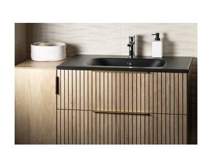 CAPTURE DECRAN 2025 06 26 153440 | Vitrine Banyo Lavabo en marbre coulé SIDRA 101x46cm, noir mat Wittenheim 0