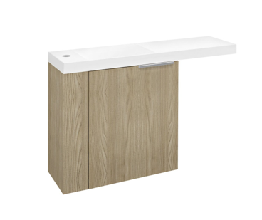 LATUS VI Meuble lavabo 50x50x22 cm, gauche, Orme Bardini Saint-Louis