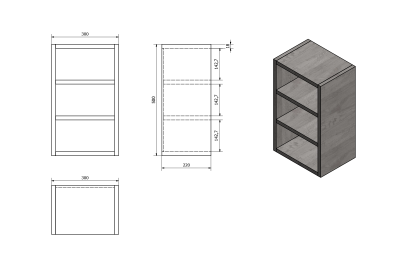 CAPTURE DECRAN 2025 06 26 160537 | Vitrine Banyo Étagère ouverte LATUS VI 30x50x22cm, chêne Alabama Saint-Louis 0
