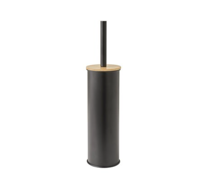 Brosse/porte-brosse WC autoportant KENTA, noir mat/bambou Wittenheim