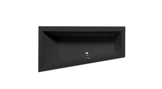 Baignoire asymétrique ANDRA L 170x90x45cm, noir mat Kingersheim