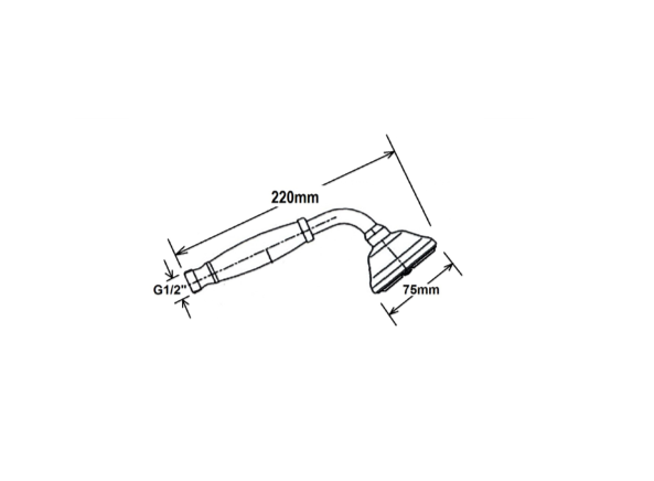Douchette à main EPOCA, 220 mm, laiton/or Mulhouse 0