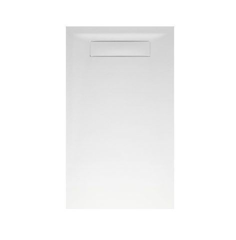 Receveur de douche rectangulaire en marbre coulé ELEA 160 x 90 cm, blanc Belfort