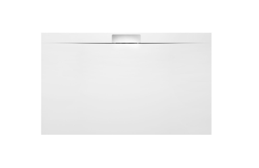Receveur de douche en marbre coulé KAZUKO, 150 x 90 cm, blanc Mulhouse