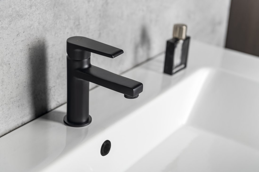 EE | Vitrine Banyo Mitigeur de lavabo KAI, noir mat Mulhouse 0