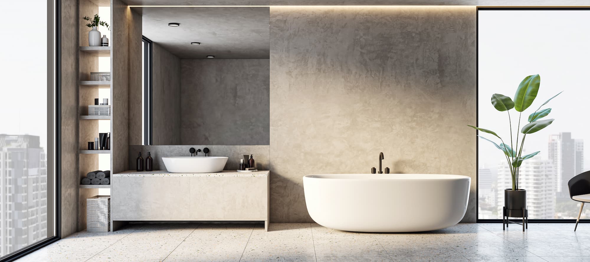 Meubles compl&eacute;mentaires : comment harmoniser colonnes, &eacute;tag&egrave;res et bancs dans une salle de bain ? Illzach